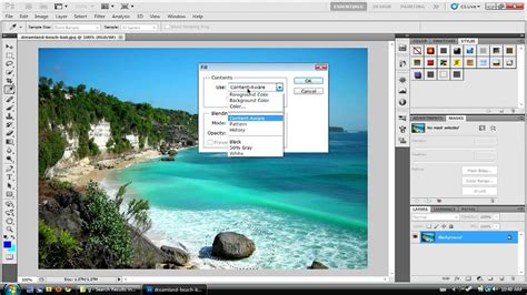 Adobe Photoshop Cs Content Aware Fill Remove Unwanted Objects From Photos Youtube