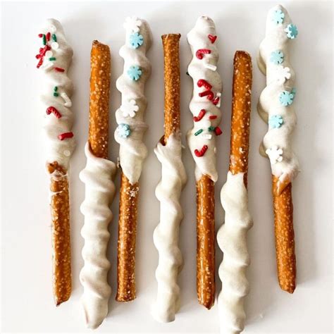 Festive Dipped Pretzel Rods With Caramel Twist Scrambled Chefs