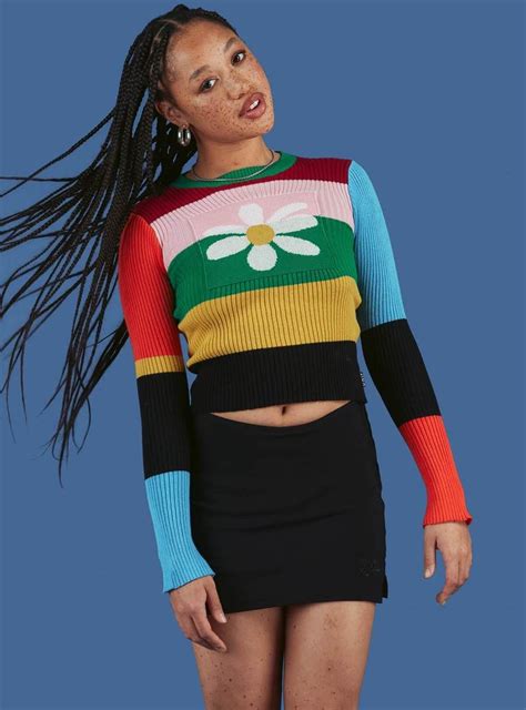 Best Daisy Rainbow Sweater Cosmique Studio Edgy Outfits Indie