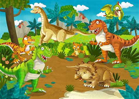 Cartoon Dinosaur Backdrop For Photography Backdrop For Babies Etsy