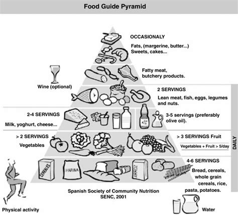 Pyramids are ancient stone buildings with four triangular sloping sides. Spanish Food Guide Pyramid (SENC, 2001) | Download ...