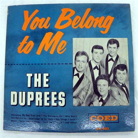 The Duprees You Belong To Me Lp Mono Coed Lpc 905 Lpfine Ebay