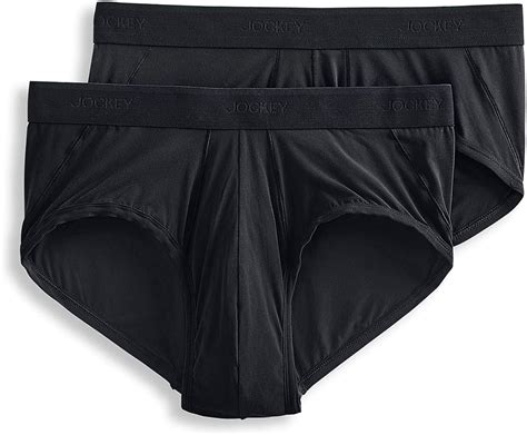 Jockey Mens Underwear Ultrasmooth Nylon Brief 2 Pack Black Xl At Amazon Mens Clothing Store