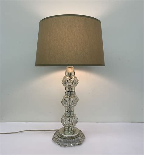 Vintage Hollywood Regency Table Lamp With Crystal Base 1960s 103265