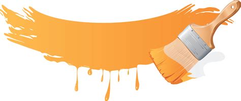 Orange Paint Brush Transparent Png Stickpng
