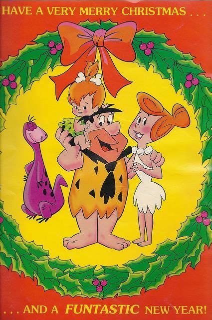 Flintstones Have A Very Merry Christmas And A Fantastic New Year Christmas Card Classic