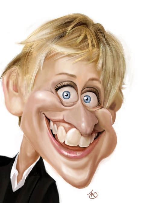 Caricatura De Ellen Degeneres Caricature Celebrity Caricatures