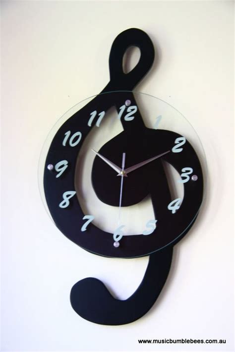 Lowest price in 30 days. G Clef / Treble Clef Shape Wall Clock Perfect for your ...