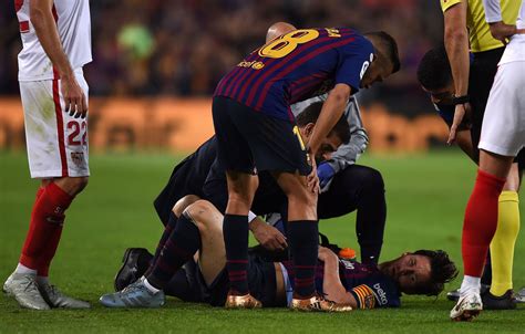 Lionel Messi Scored A Goal Created Another But Injured His Arm In A