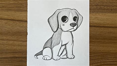 How To Draw A Cute Dog Step By Step Easy Drawing For Beginners