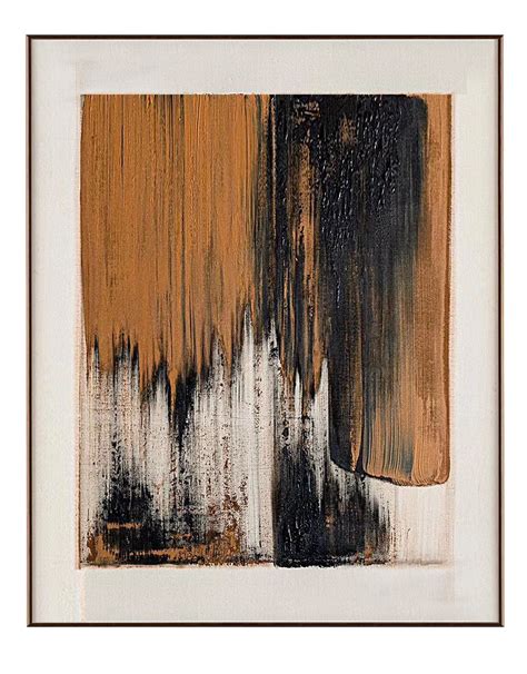 An Abstract Painting With Brown And Black Colors