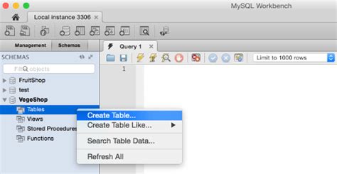 How To Create A Table In Mysql Workbench Using The Gui Databaseguide