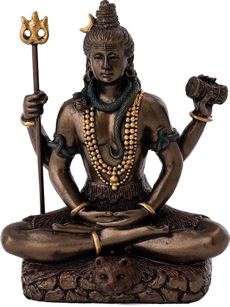 Mini Lord Shiva Statue In Lotus Pose Hindu God Figurine China Mini