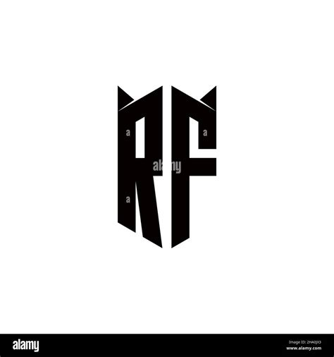 Rf Logo Monograma Con Diseño De Forma De Escudo Plantilla Vector Icono