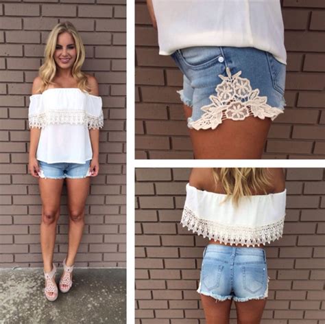 The 25 Best Lace Denim Shorts Ideas On Pinterest Denim Shorts With Lace Diy Crochet Jean