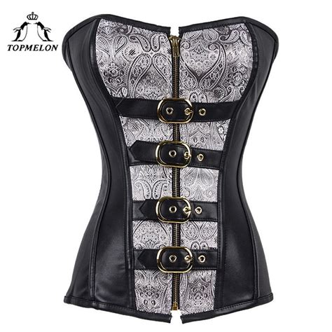 Topmelon Corset Modeling Strap Steampunk Bustier Gothic Corselet Sexy