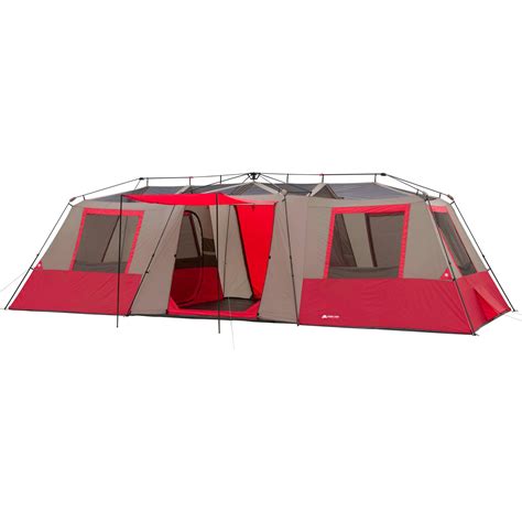 The ozark trail 12 person instant cabin tent sets up in under two minutes! Ozark Trail 15 Person 3 Room Split Plan Instant Cabin Tent ...
