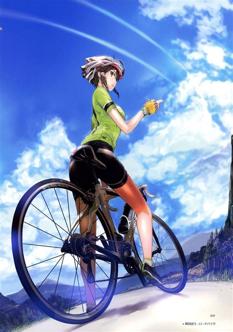 Safebooru 1girl Asada Shino Bicycle Bicycle Helmet Bike Shorts Black