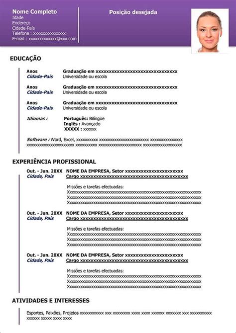 Curr Culo Gr Tis Veja Modelos Gr Tis De Curriculum Vitae