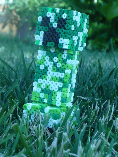 3d Minecraft Creeper Diy Perler Bead Crafts Pearler Bead Patterns Hot