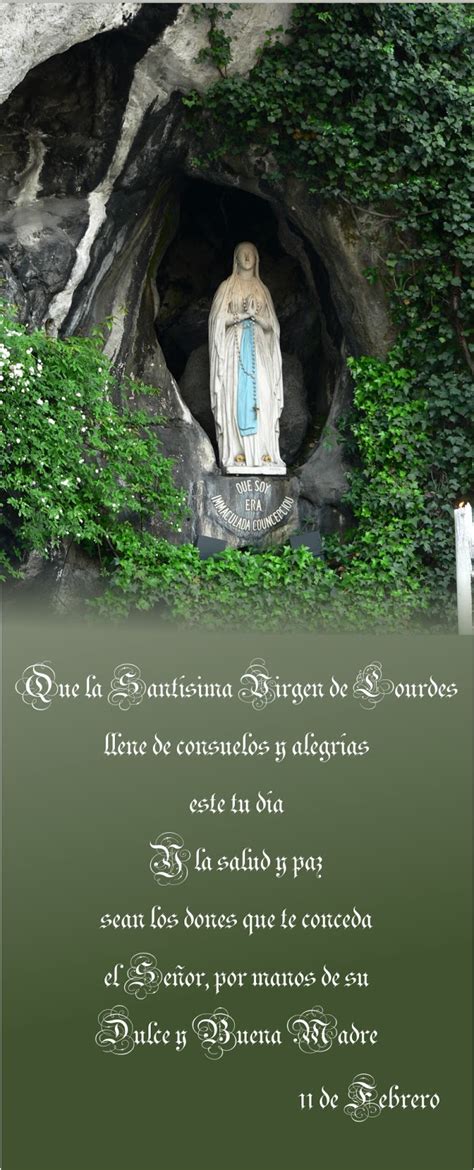Tarjetas Y Oraciones Catolicas Tarjeta Virgen De Lourdes