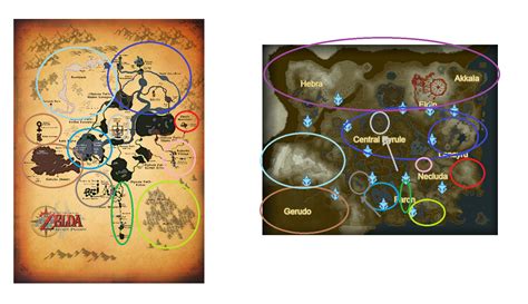 Zelda Breath Of The Wild Map Comparison Vector U S Map