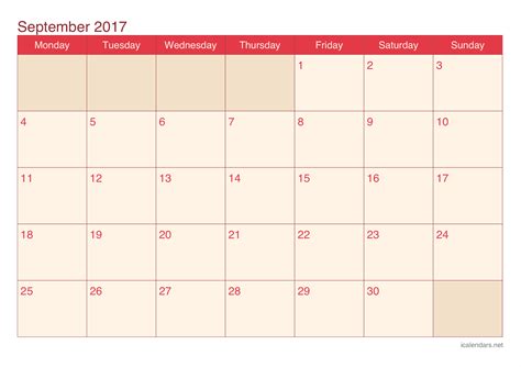 This entry was posted in kalendar kuda on september 24, 2017 by root. September 2017 Printable Calendar - icalendars.net