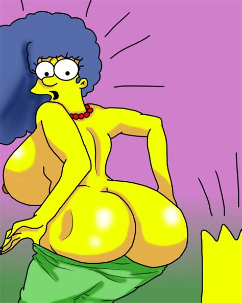 Rule 34 1girls Ass Bart Simpson Big Ass Big Breasts Breasts Female Looking Back Marge Simpson