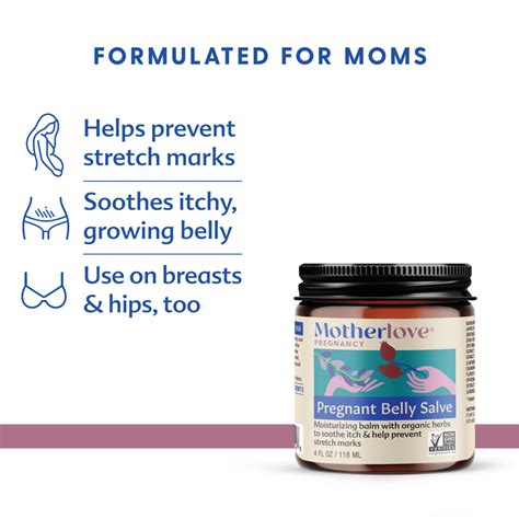 Pregnancy Belly Balm By Motherlove Organic Safe Ease Itch Stretch Mark