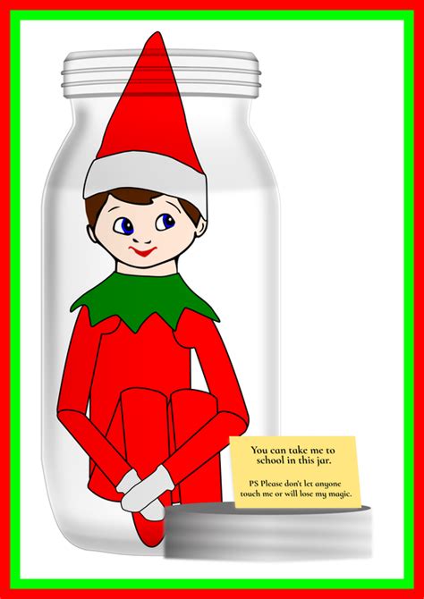 Printable Elf On The Shelf Clipart Free Elf On A Shelf Png Download