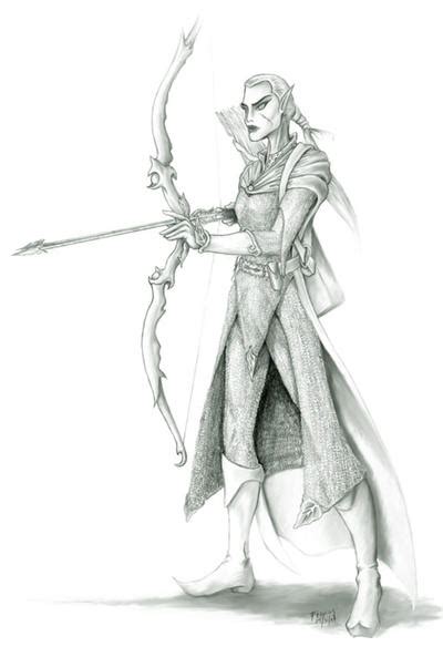 Sketch High Elf Arcane Archer By Francisrpnavarro On Deviantart