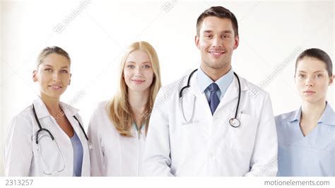Group Of Smiling Doctors Stock video footage | 2313257