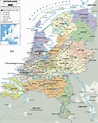Detailed Political Map of Netherlands - Ezilon Maps