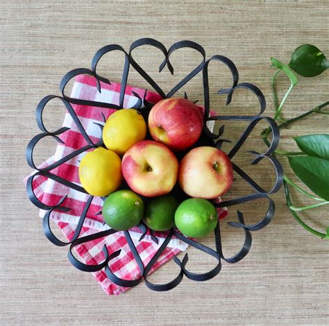 Vintage Iron Basket Vintage Fruit Basket Black Iron Basket Etsy