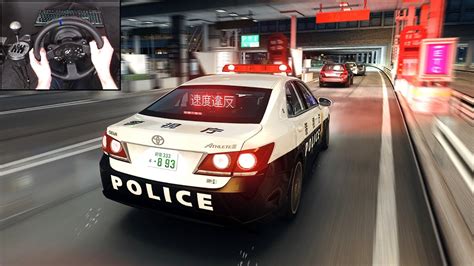 Rushing Through Traffic In A Toyota Crown Police Car Assetto Corsa