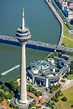 Luftaufnahme Düsseldorf - Fernsehturm Rheinturm in Düsseldorf im ...