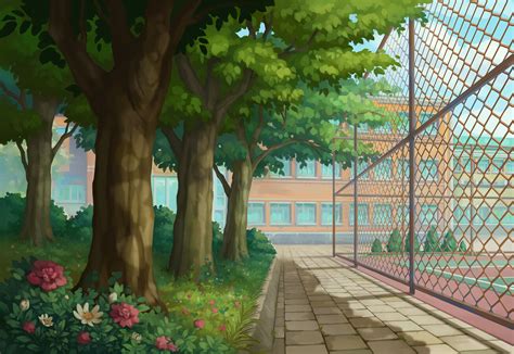 Download Free 300 Outside School Background Anime For Your Phone And