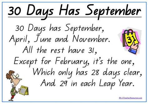 How Many Days In September