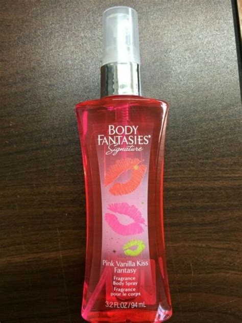 Body Fantasies Fragrance Body Spray Pink Vanilla Kiss Fantasy 32 Oz