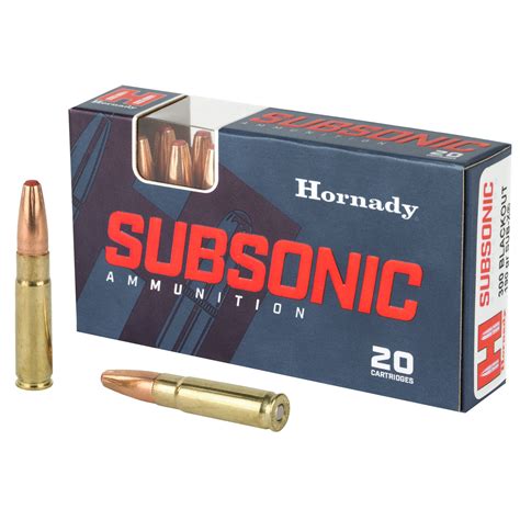Hornady Subsonic 300 Blackout Sub X 190 Grain 20 Rounds