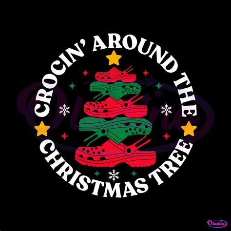 crockin around the christmas tree svg