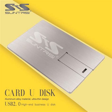 Suntrsi Metal Usb Flash Drive Usb20 Pen Drive 64gb Drawing Card Type
