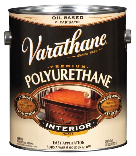 Throughout 20+ years of testing, varathane has held up. VARATHANE 9131 1-Gallon Satin Clear Polyurethane at ...