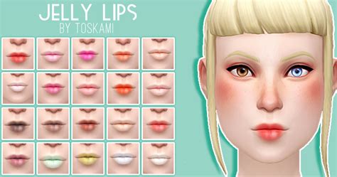 My Sims 4 Blog Lips And Earrings For Females By Toskami