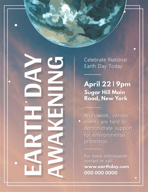 Earth Day Awakening Event Flyer Template Postermywall