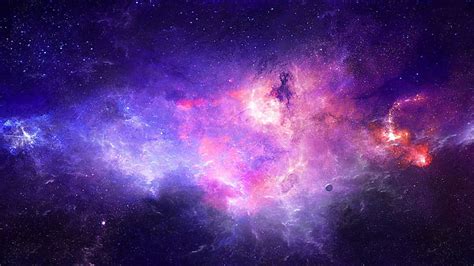 Hd Wallpaper Purple And Red Nebula Wallpaper Space Stars Astronomy