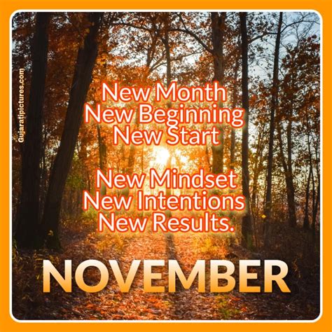 November Wish Photo, New Month Message Pic - GujaratiPictures.com