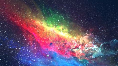 Download Wallpaper 2560x1440 Colorful Galaxy Space Digital Art Dual
