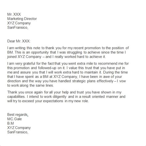 Sample Thank You Letter To Boss 11 Free Documents Download In Word