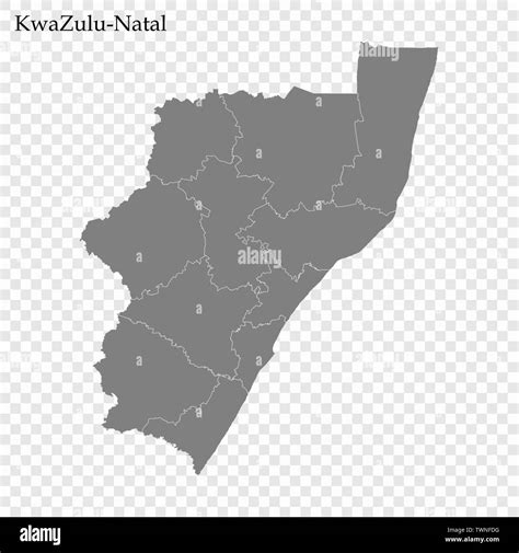 High Quality Map Of Kwazulu Natal Is A Province Of South Africa With